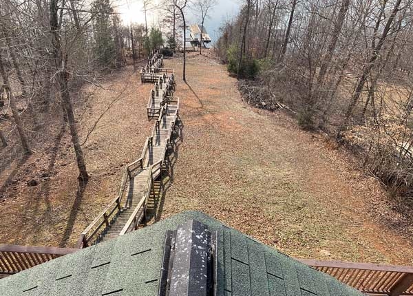 Knoxville Engineered Home Inspections view of lake from top of roof